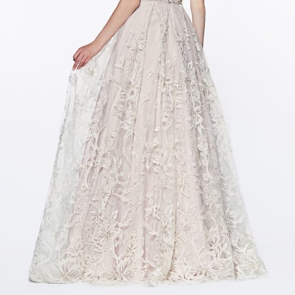 V-Neck A-Line Shape Evening Dress CDCR823 - Picture 3 of 5